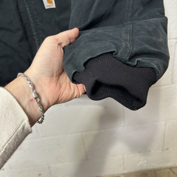 Vintage Carhartt Quilted Hooded Active Jacket “Black” J140 - Picture 4 of 8